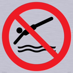 Prohibition: No diving